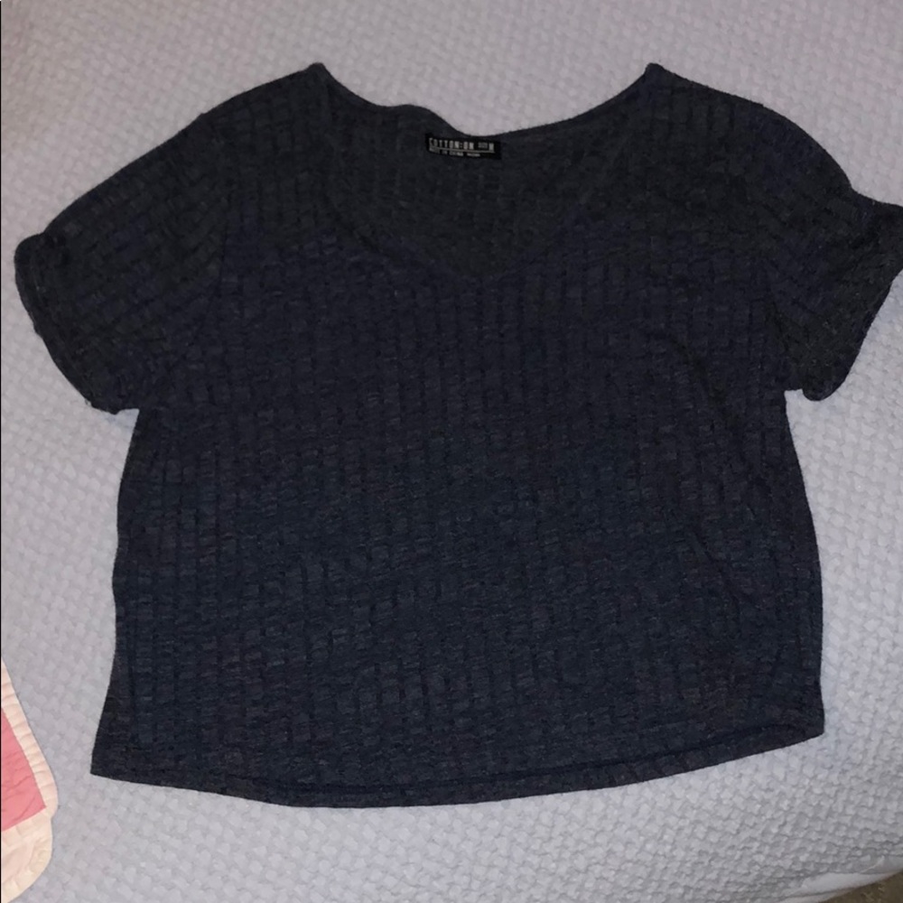 Cotton cotton on blue crop top